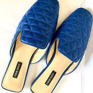 Nine west blue mule, Size 6.5, Excellent condition, barely used.
